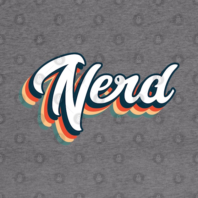 Nerd Retro Vintage Sunset Aesthetic Typography by Inspire Enclave